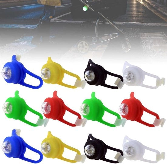 Verlichting per auto con 12 pezzi - LED con 3 funzioni di illuminazione - impermeabile e alimentato da batterie - illuminazione in silicone per auto - 6 colori.