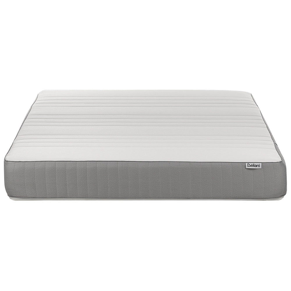 Materasso in schiuma bianco e grigio EU Matrimoniale Duro con cerniera e copertura in poliestere 140 x 200 cm rimovibile Accessori per la camera da letto