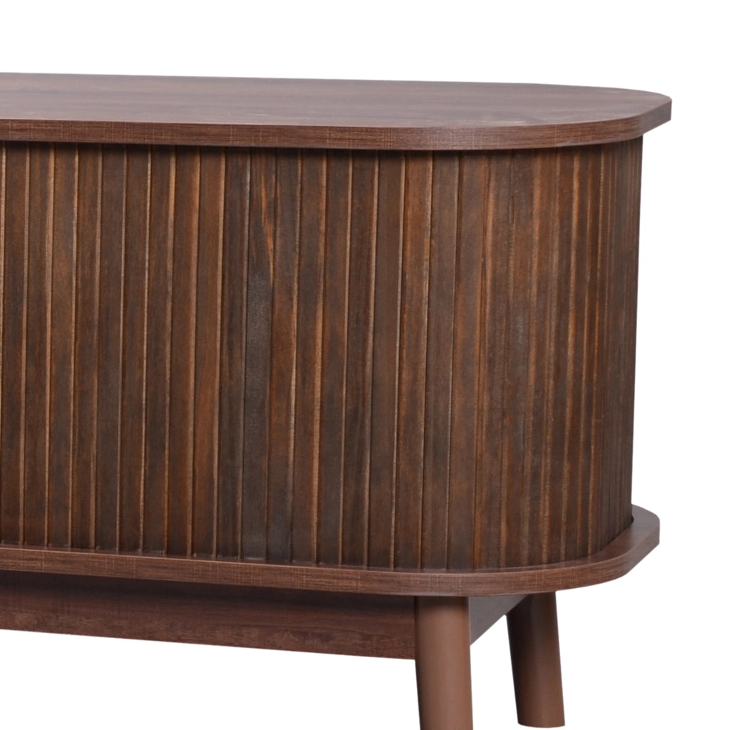 Mobile TV con 2 Ante Scorrevoli e 2 Cassetti in Rattan; Stile Naturale; in MDF; 170??39;5??46 cm; Naturale