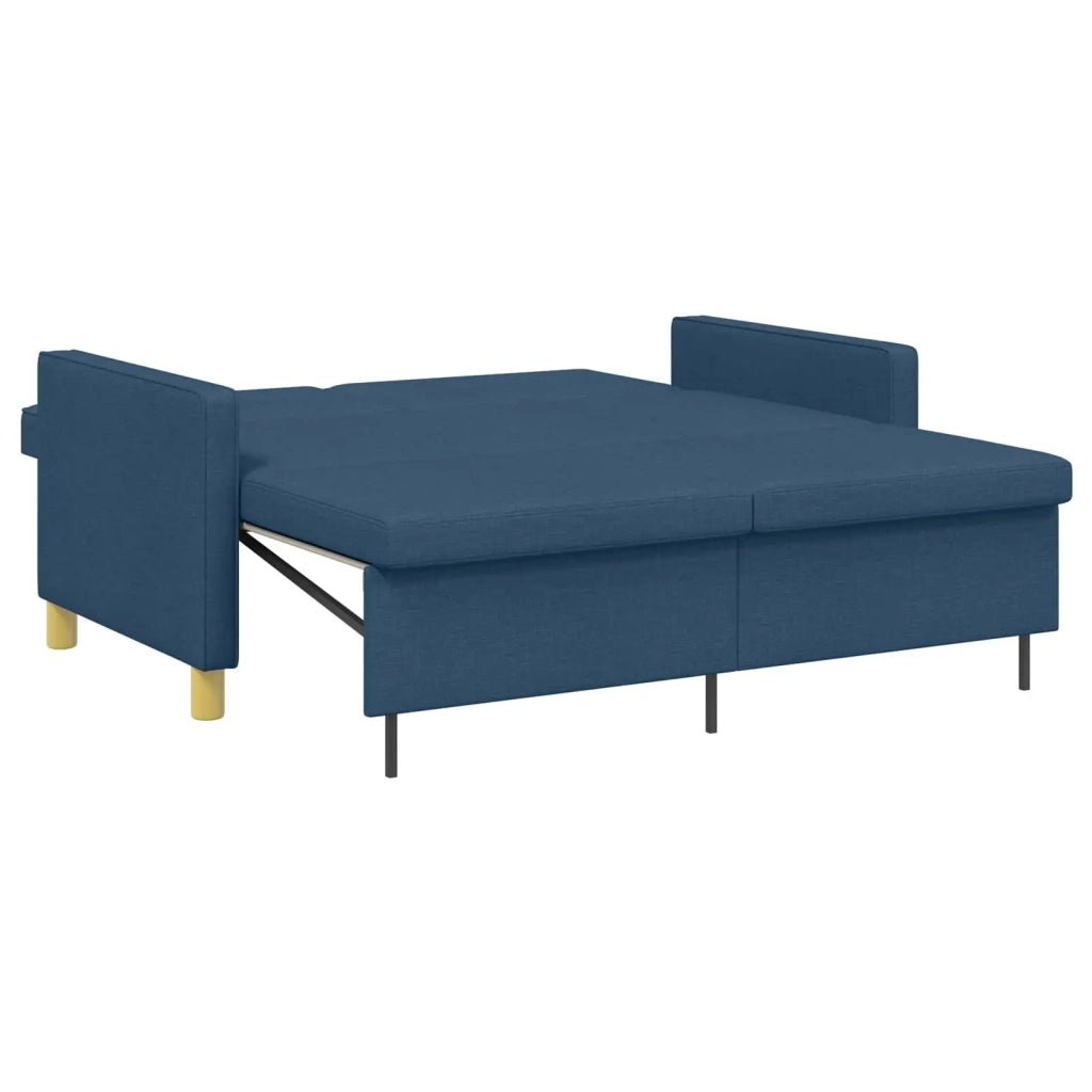 Divano Letto Estraibile Blu Tessuto 42033346