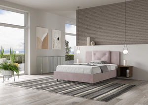 Letto Matrimoniale Extra Large 200x210 cm con Rete e Contenitore Appia Glicine