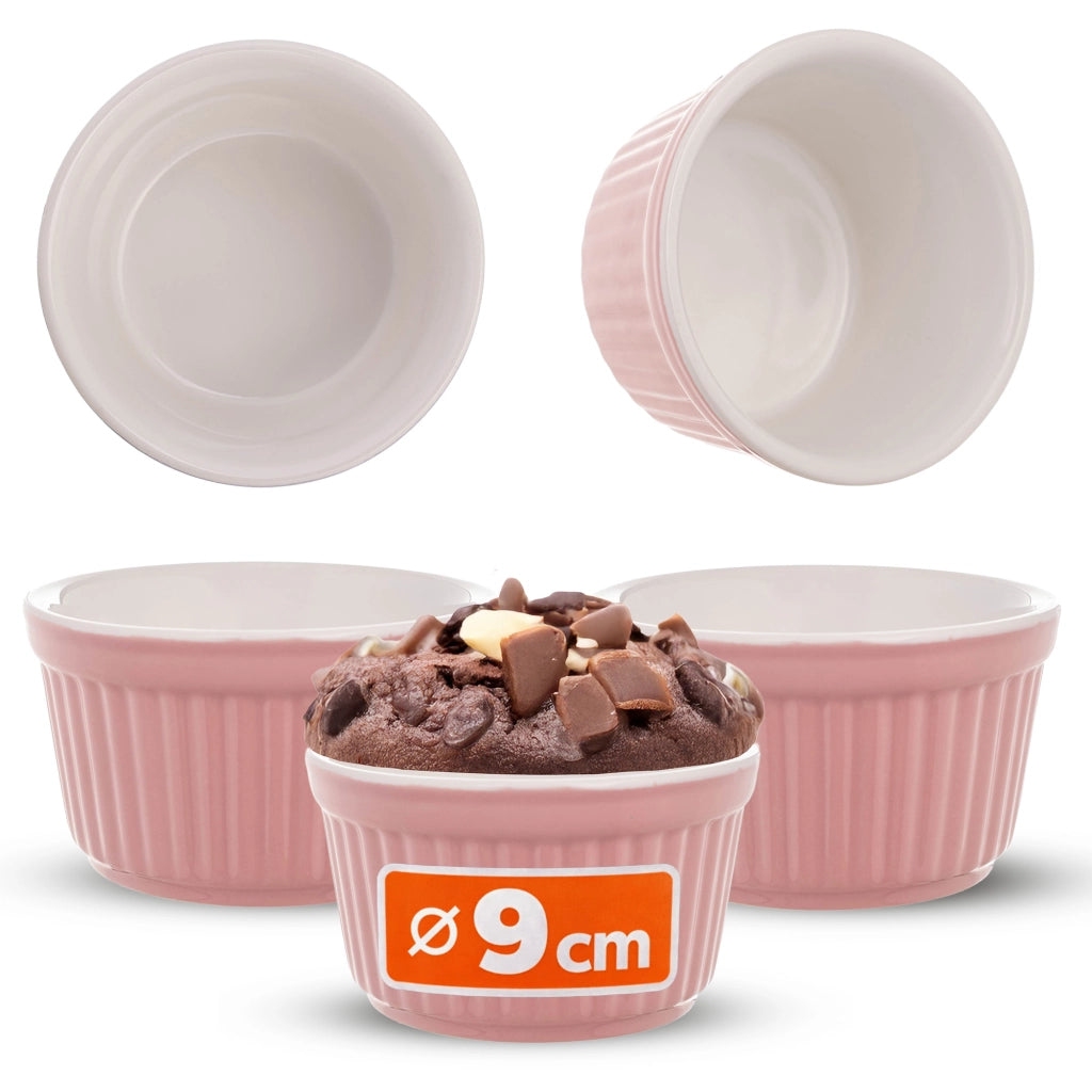 KADAX Set di 3 ciotole da forno per zuppiere, resistenti al forno, diametro 9 cm, capacità 150 ml.