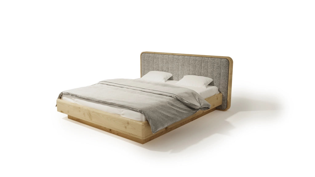LETTO IMBOTTITO SENSE ONE 160x200 SOLIK ROVERE NATURALE