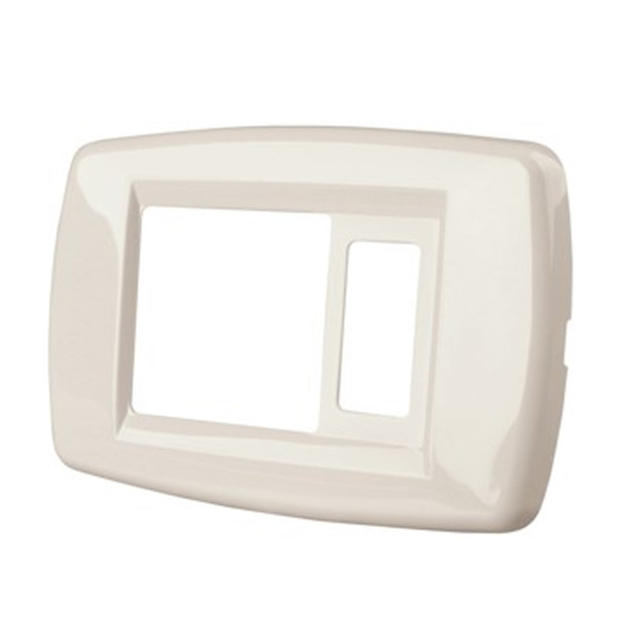 Placca avorio abs 1f 1f shuko con supporto