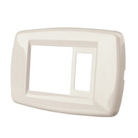 Placca avorio abs 1f 1f shuko con supporto