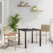Set da Pranzo per Giardino con cuscino 3 pcs Beige polyrattan