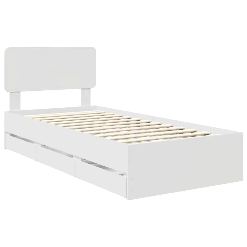 Struttura del letto Bianco 100 x 200 cm Legno ingegnerizzato
