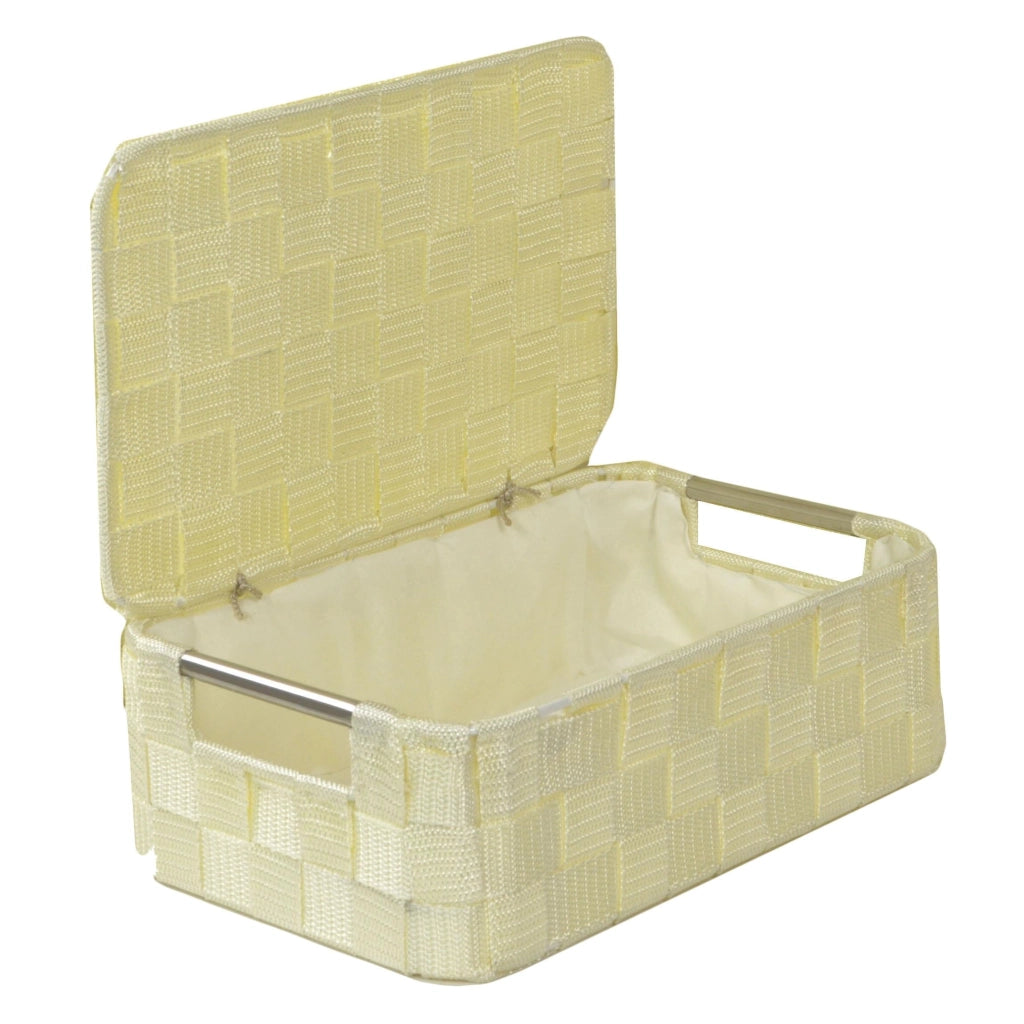 Set 7 Scatole in poliestere crema rettangolare