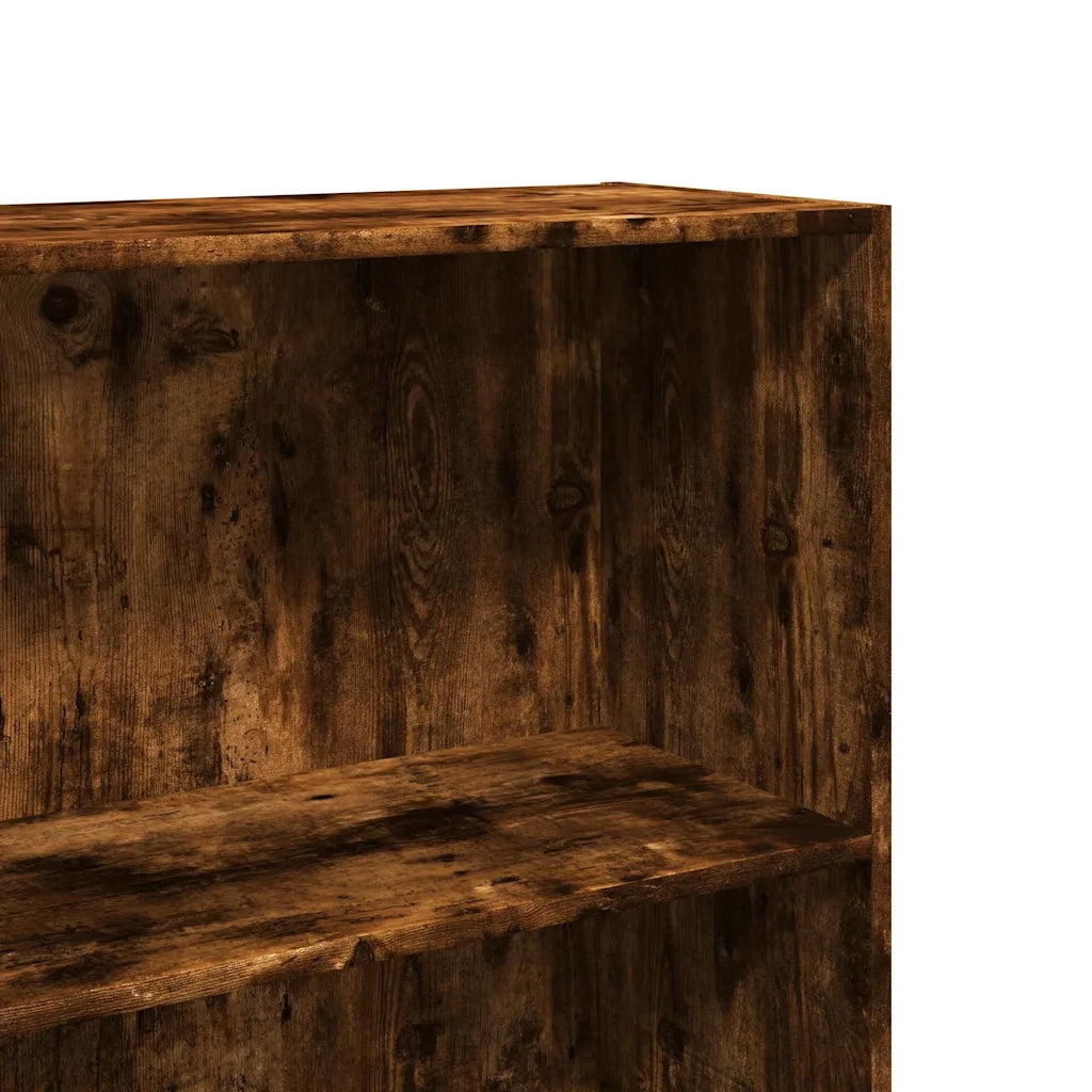 Libreria-Scaffale per Libri-Mobile di Stoccaggio Rovere Fumo 60x30x189 cm in Legno Multistrato