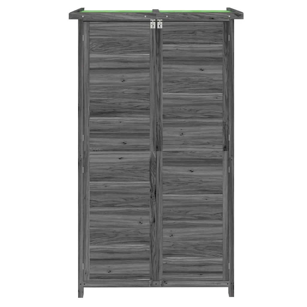 Rimessa da Giardino Grigia 83x57x140 cm Legno Massello di Pino 172241