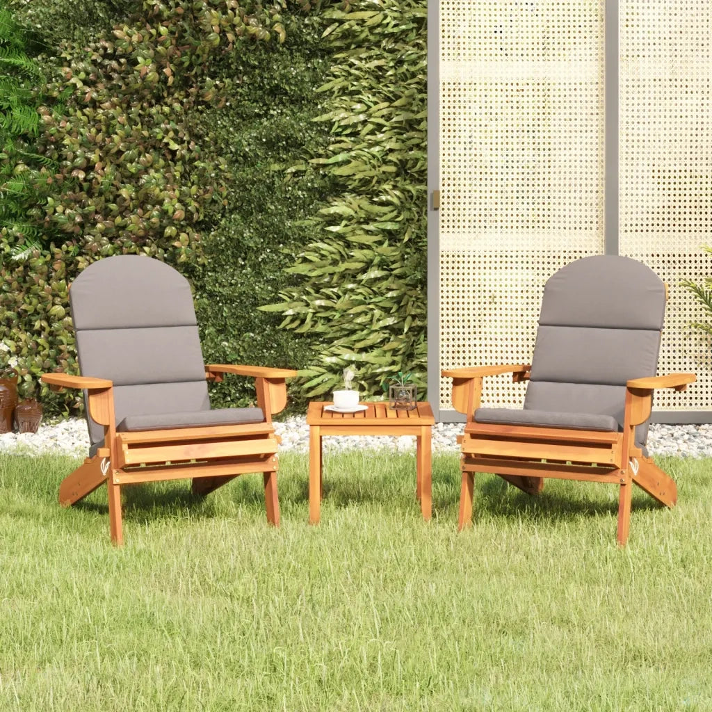 Set Salotto da Giardino Adirondack 3pz Legno Massello di Acaciacod mxl 102403