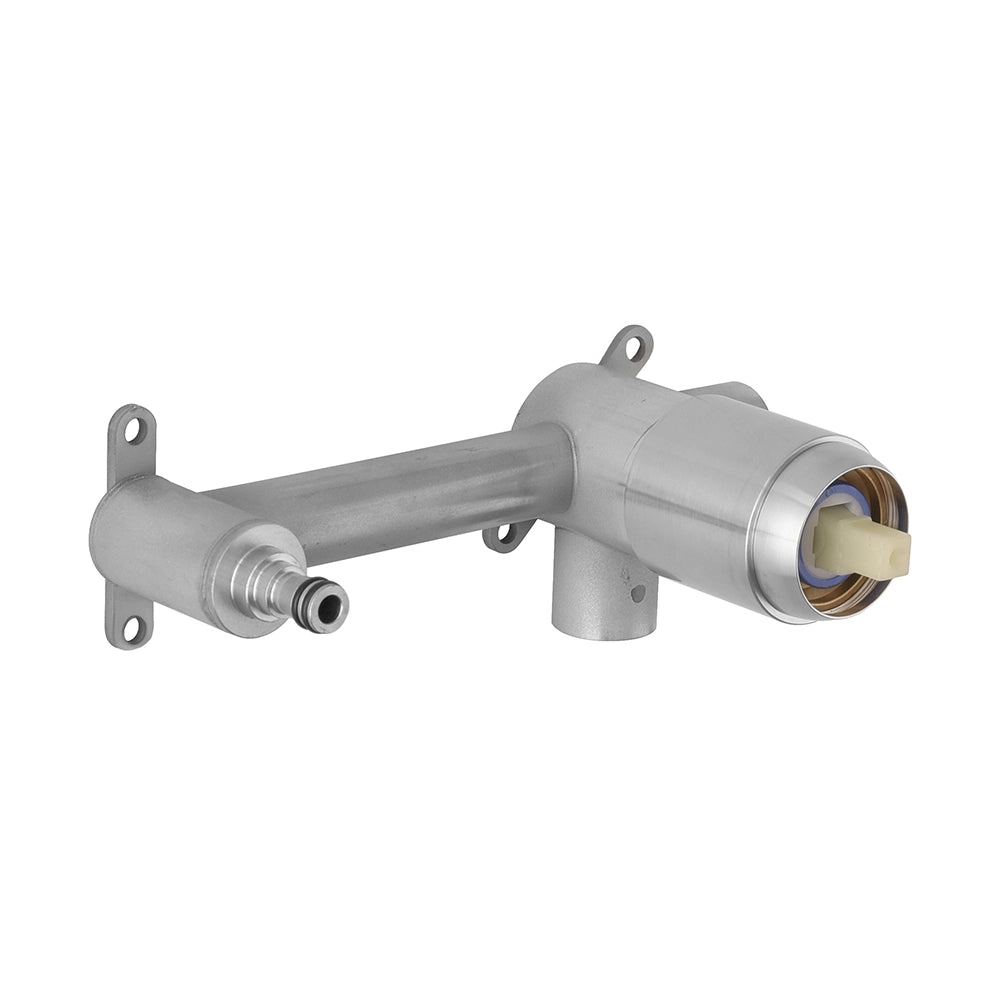 Miscelatore lavabo a muro satinato senza leva in acciaio inox Gemini