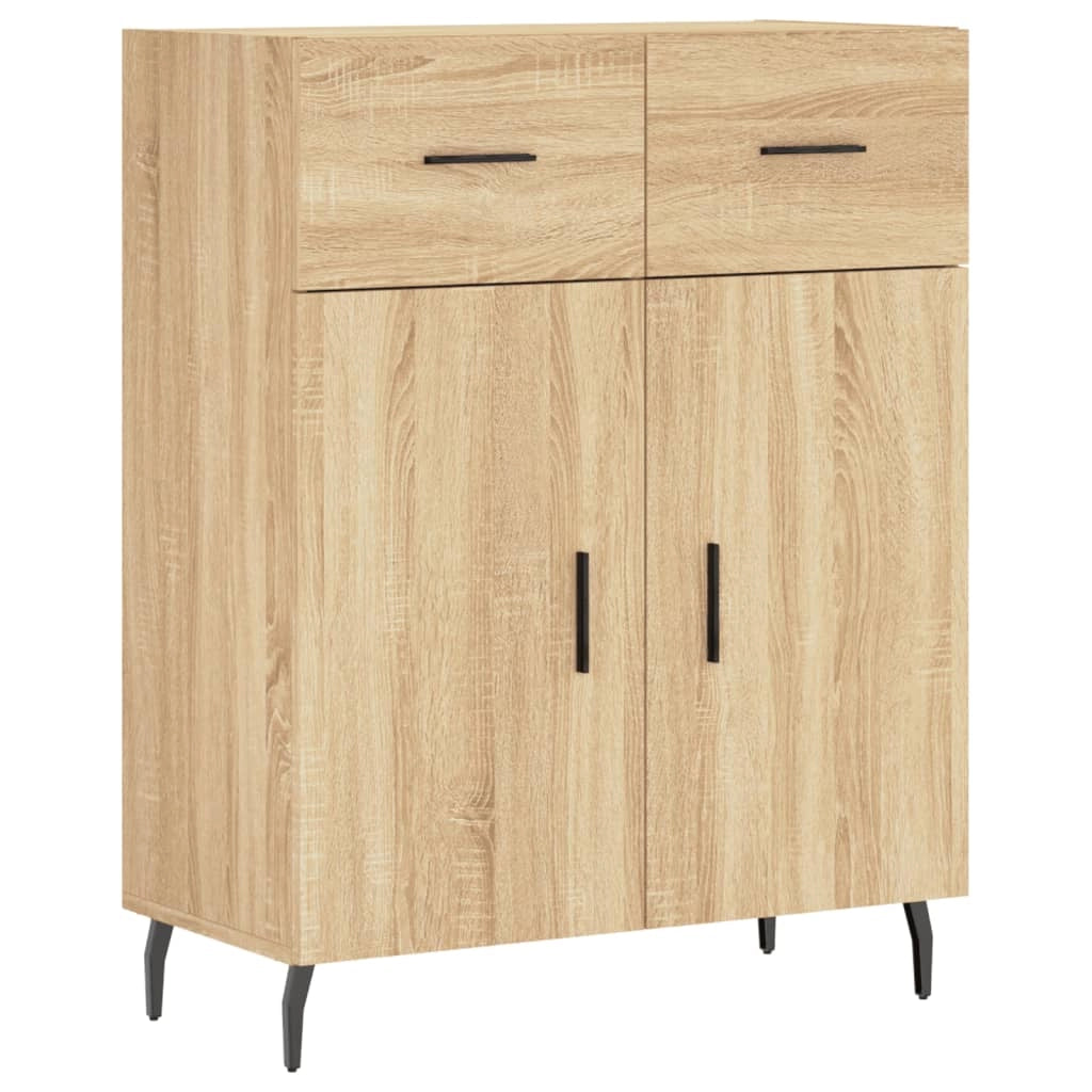 Buffet credenza cassettiera armadio mobile contenitore organizer cucina soggiorno salotto rovere Sonoma alto 69,5 x 34 x 180 cm legno ingegnerizzato marrone 02_0034120