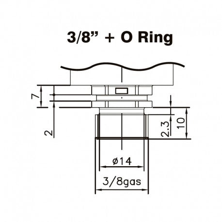 TRASDUTTORE DI PRESSIONE 0-4Bar ATT.3/8"