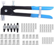 Set di viti self-locking 86 pezzi - Viti in lega di alluminio - Sistema di fissaggio antiscivolo - M3/M4/M5/M6/M8 - Lunga durata - Pistola a viti self-locking