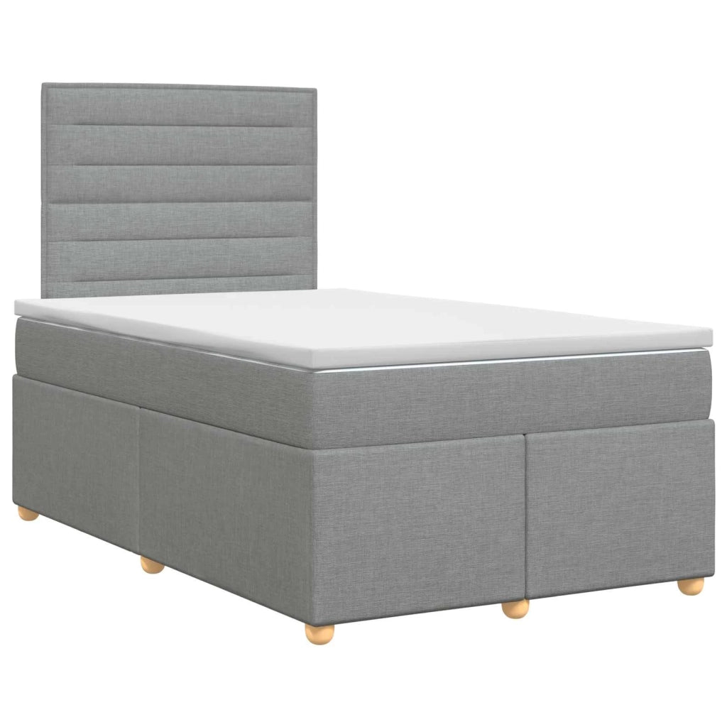 Letto box spring con materasso Grigio Chiaro 120 x 190 cm 3453830