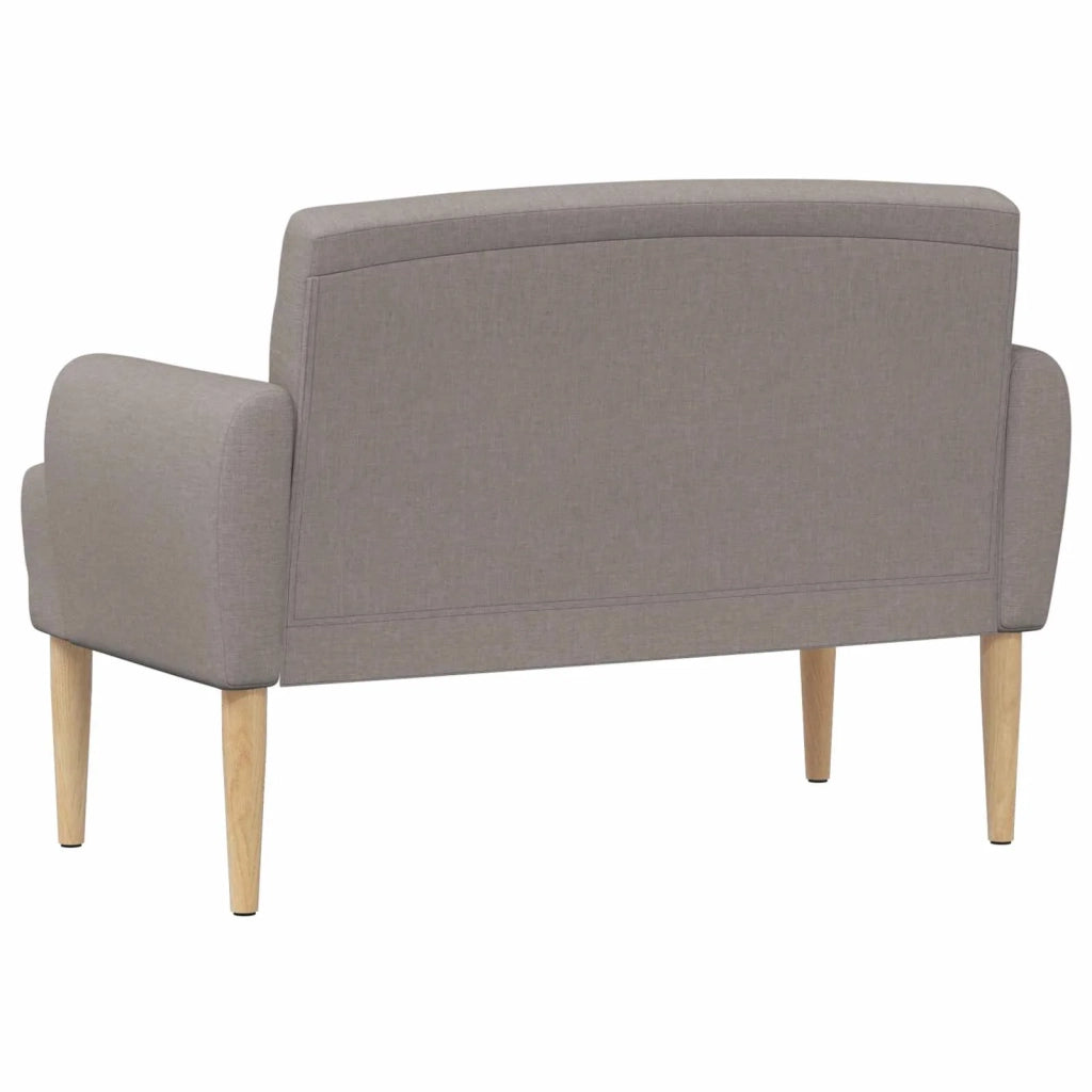 Loveseat con bottoni imbottiti Tortora 116 x 67 x 80 cm Tessuto 42041781