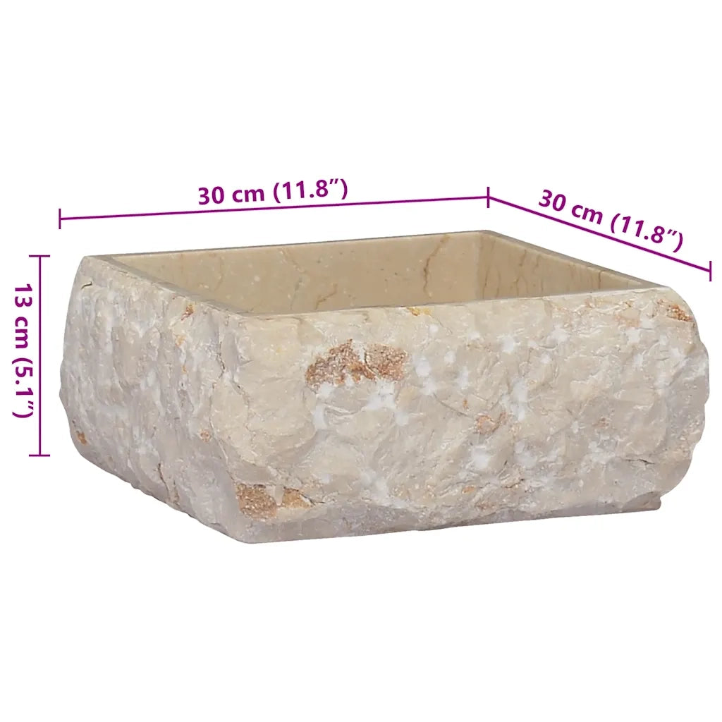 Lavandino Crema 30x30x13 cm in Marmo 149174