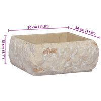 Lavandino Crema 30x30x13 cm in Marmo 149174