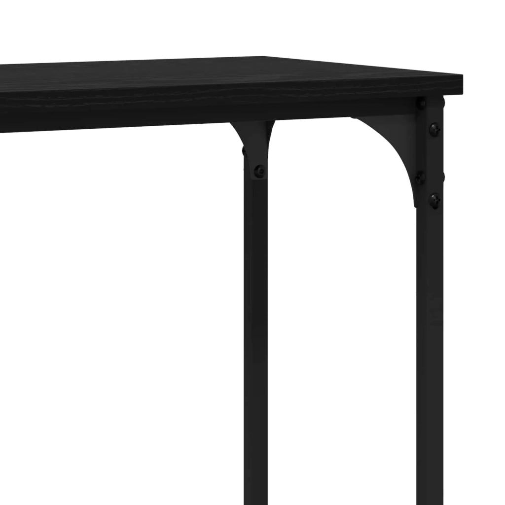 Tavolo consolle Rovere nero 160 x 29 x 80 cm Legno multistrato 883558