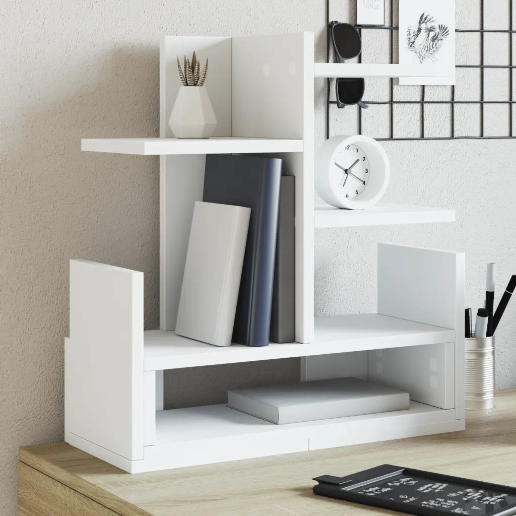 vidaXL Organizer per la Scrivania Bianco 49x20x52,5 cm in Multistrato