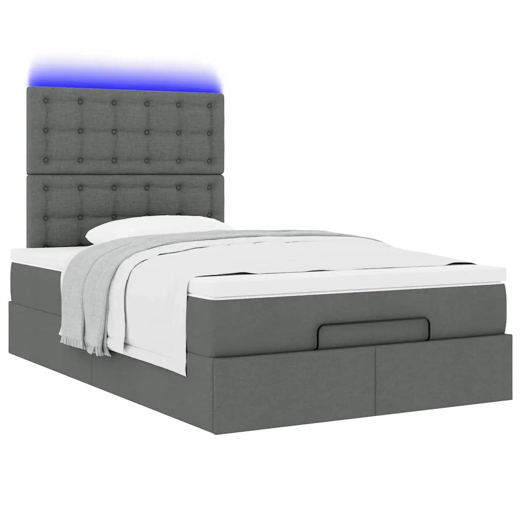 Struttura Letto Pouf con Materasso 120x200 cm in Tessuto 3314163