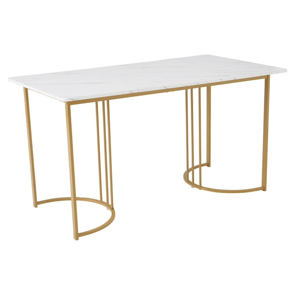 Tavolo da pranzo con 4 sedie imbottite, piano in MDF, sedute in velluto, per sala da pranzo, verde, 140 × 80 × 75 cm