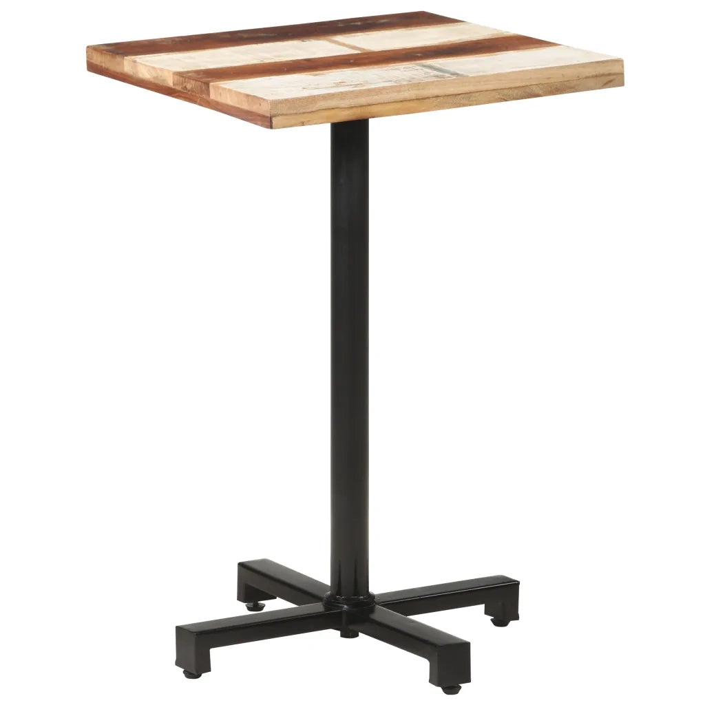 Tavolo da Bistrot Quadrato 50x50x75 cm in Massello di Recupero 320286