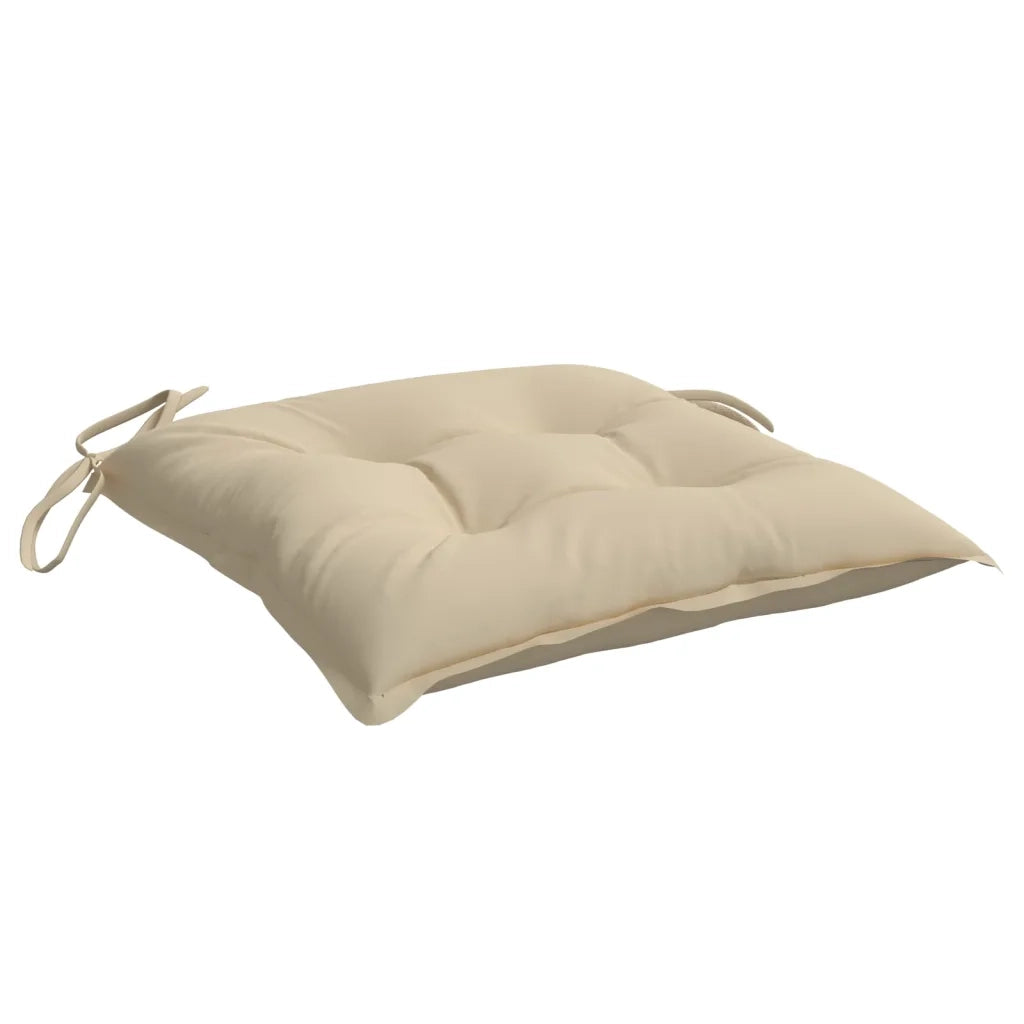 Cuscini per Sedia 6 pz Beige 40x40x7 cm in Tessuto Oxford 361461