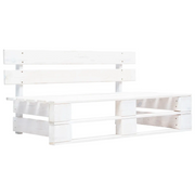 Divano Centrale da Giardino Pallet-Sofa Modulare-Divanetto da esterno Legno Pino Impregnato Bianco 451784