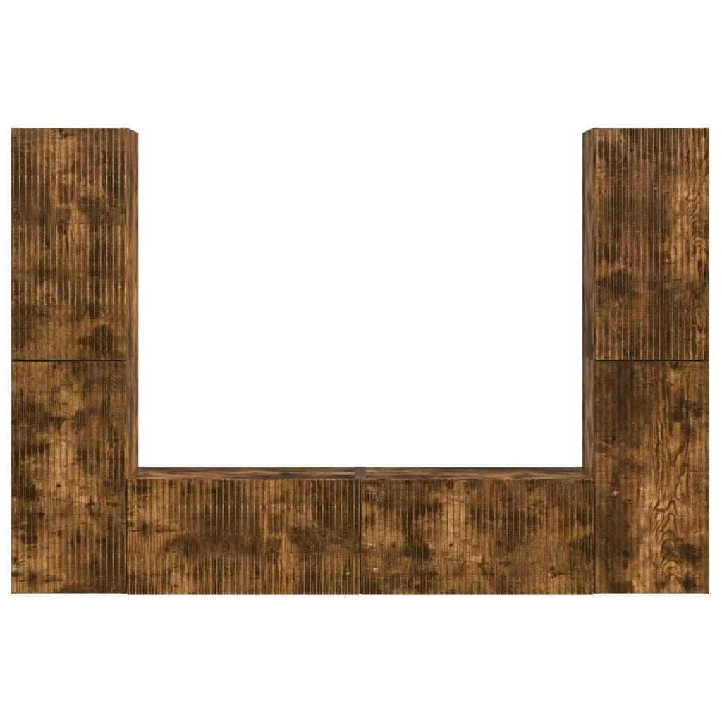 Set mobile TV 6 pcs Rovere fumé Legno multistrato