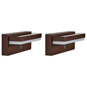 Applique da Esterno a LED in Alluminio Marrone con Sensore di Movimento e Cavo USB Luce d'Accento IP54 Design Moderno