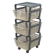 1pz carrello da cucina con cestelli 'modula' colore tortora - cm 41,5 x 29 x h. cod:ferx.8035440nlm