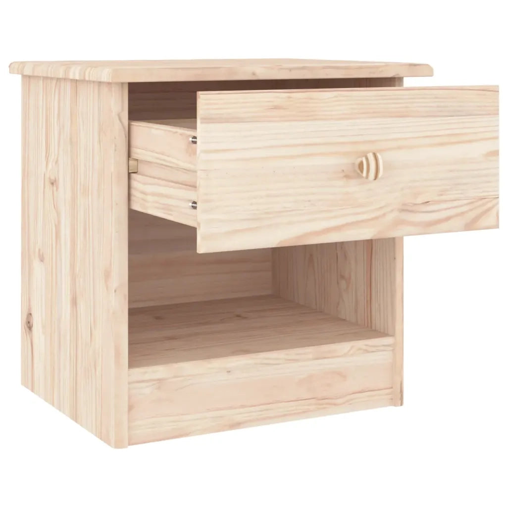 Comodino ALTA 41x35x41 cm in Legno Massello di Pino 353913
