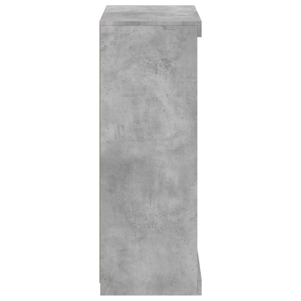 Credenza con Luci LED-Buffet-Armadio da cucina Grigio Cemento 60,5x37x100 cm 168594