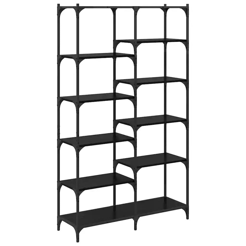 Libreria-Scaffale per Libri-Mobile di Stoccaggio Rovere nero 100 x 32 x 170 cm Legno multistrato