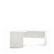 Scrivania Angolare Sx L160 In Kit Ossido Bianco cm 160x150x76h - Sarmog