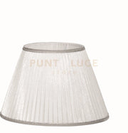 TC 3535 PARALUME DM.40CM ORGANZA BIANCO E ARGENTO PER ATTACCO E27