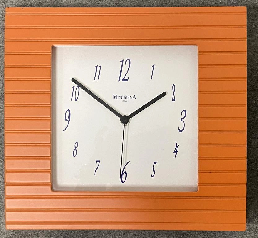 Orologio da Parete in legno quadrato Colore Arancio diamantini & domeniconi