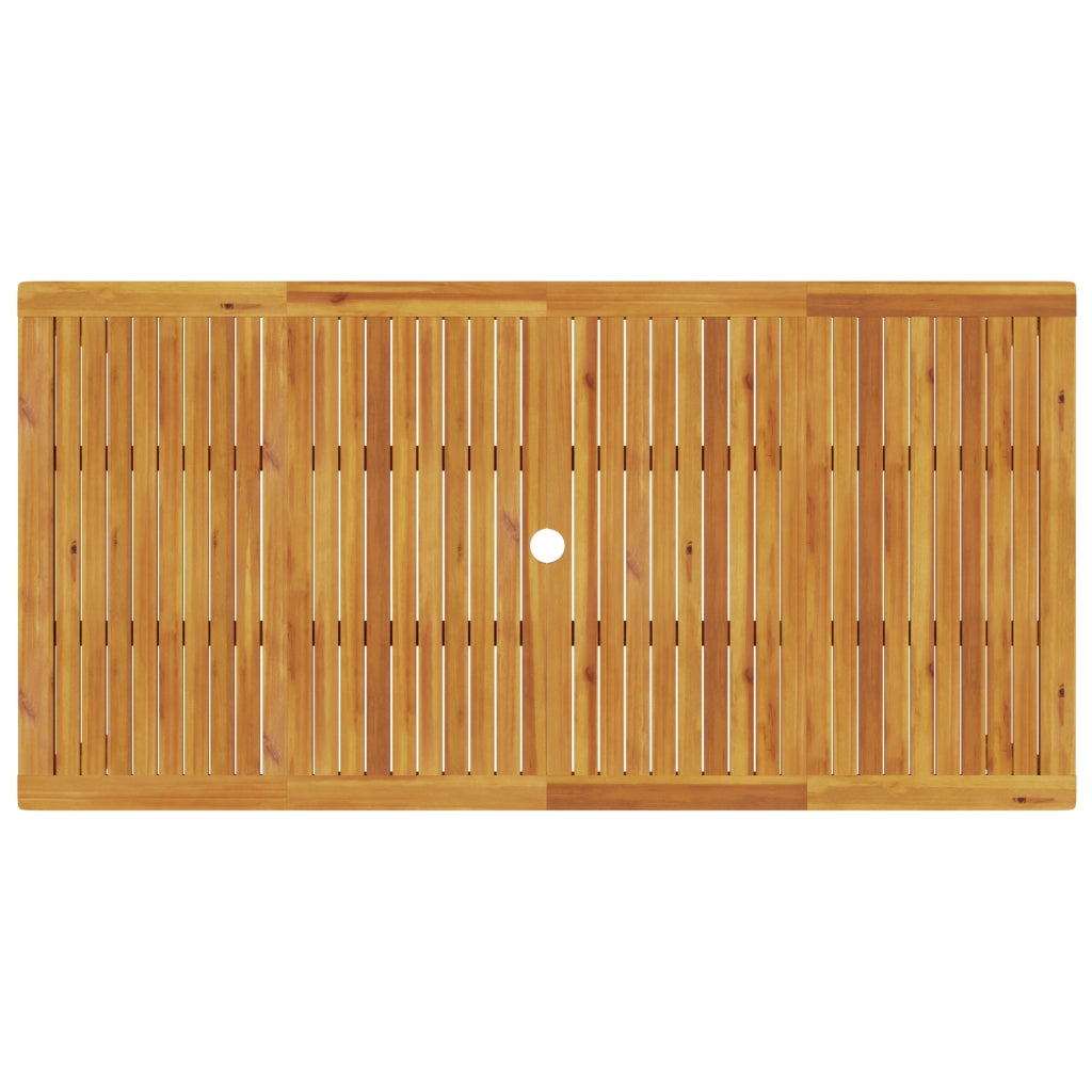 Set da pranzo per il giardino 9 pezzi in legno di acacia massello