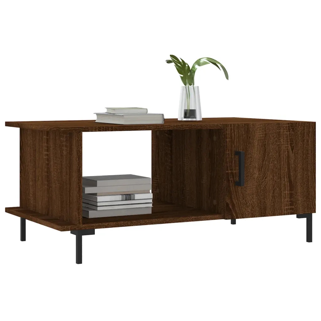 Tavolino da Salotto Rovere Marrone 90x50x40cm Legno Multistratocod mxl 80937