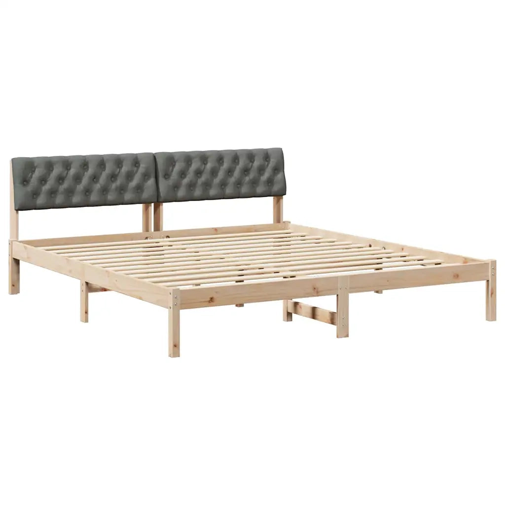Struttura del Letto marrone e grigio scuro 180 x 200 cm 3394344