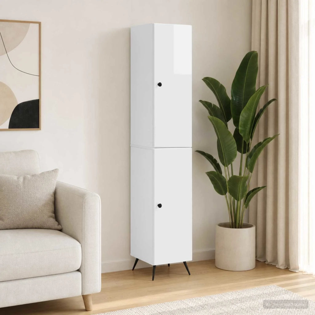 Set di armadi 2 pcs Bianco Lucido Legno ingegnerizzato 3416875