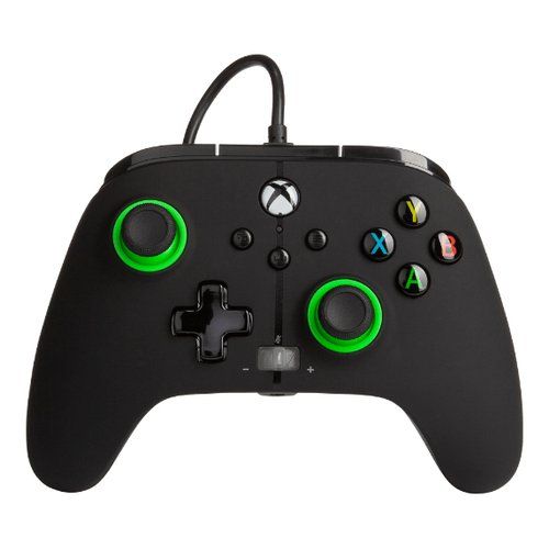 Gamepad xbox enhanced wired green hint black 1518818