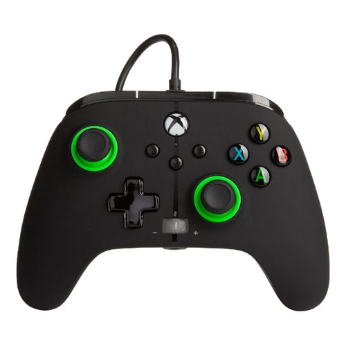 Gamepad xbox enhanced wired green hint black 1518818