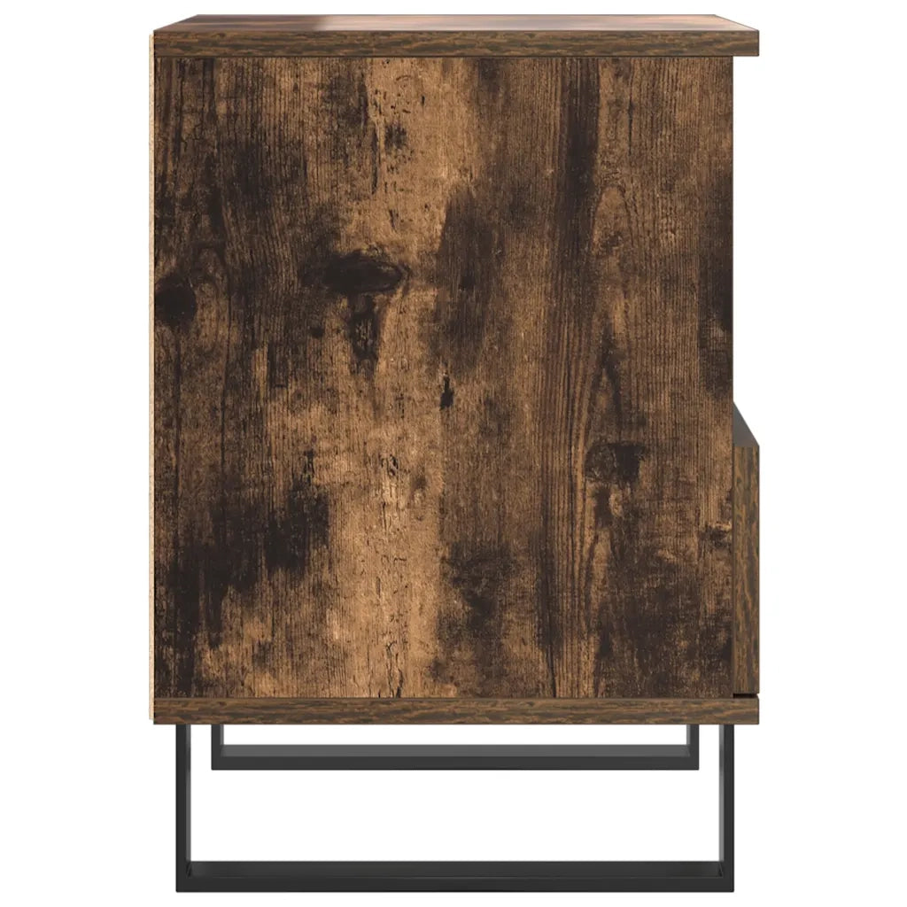 Comodino-Tavolino da notte Rovere Fumo 40x35x50 cm in Legno Multistrato 288193