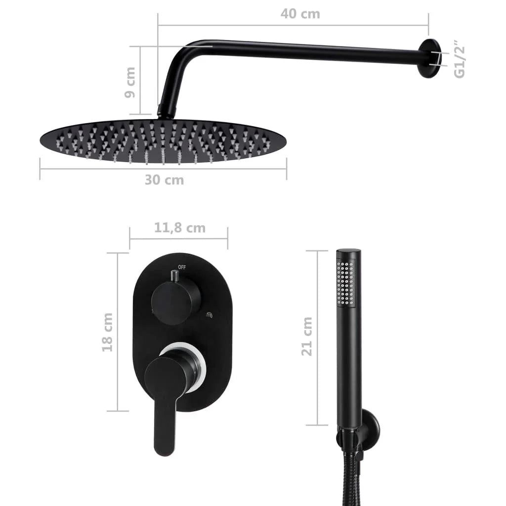 Set completo per sistema doccia con soffione doccia in acciaio inox nero 02_0003109