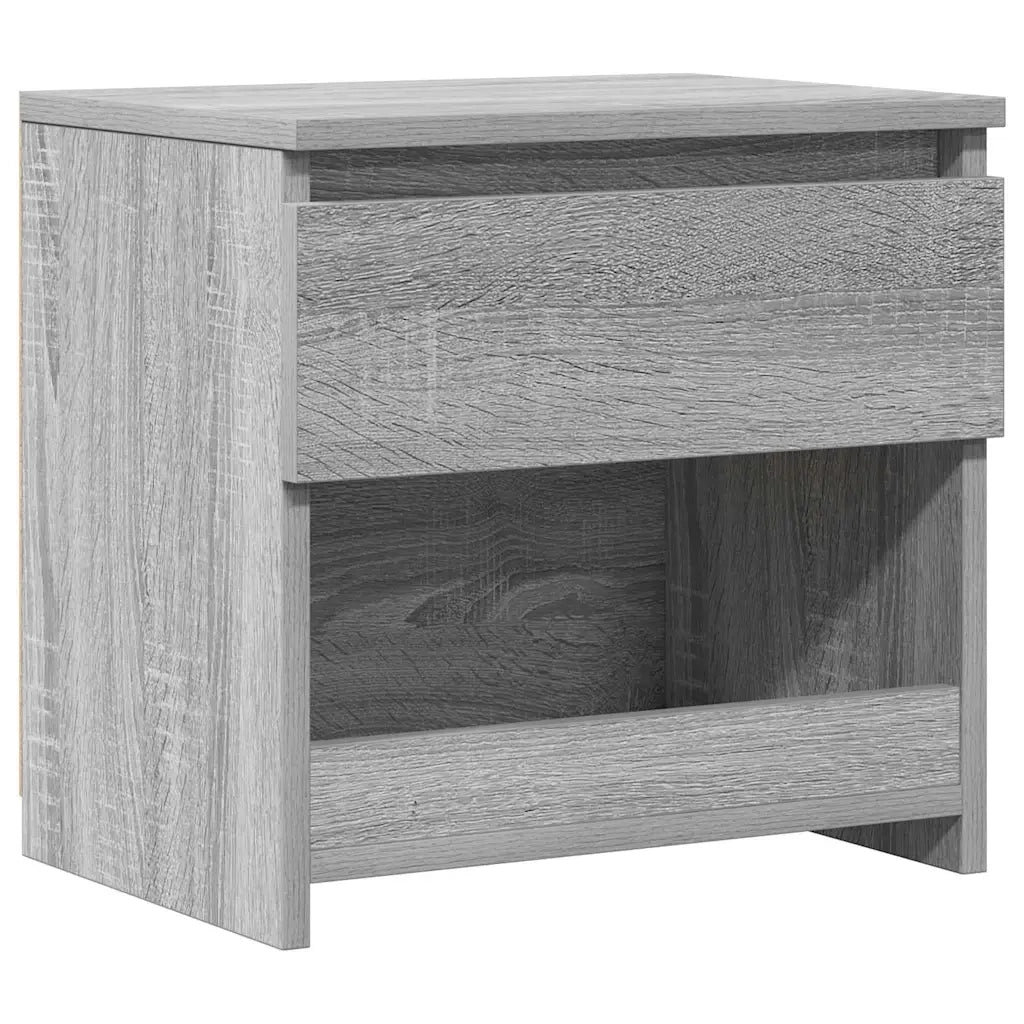 Comodino Rovere Grigio 40x30x39 cm Legno Ingegnerizzato cod mxl 31054