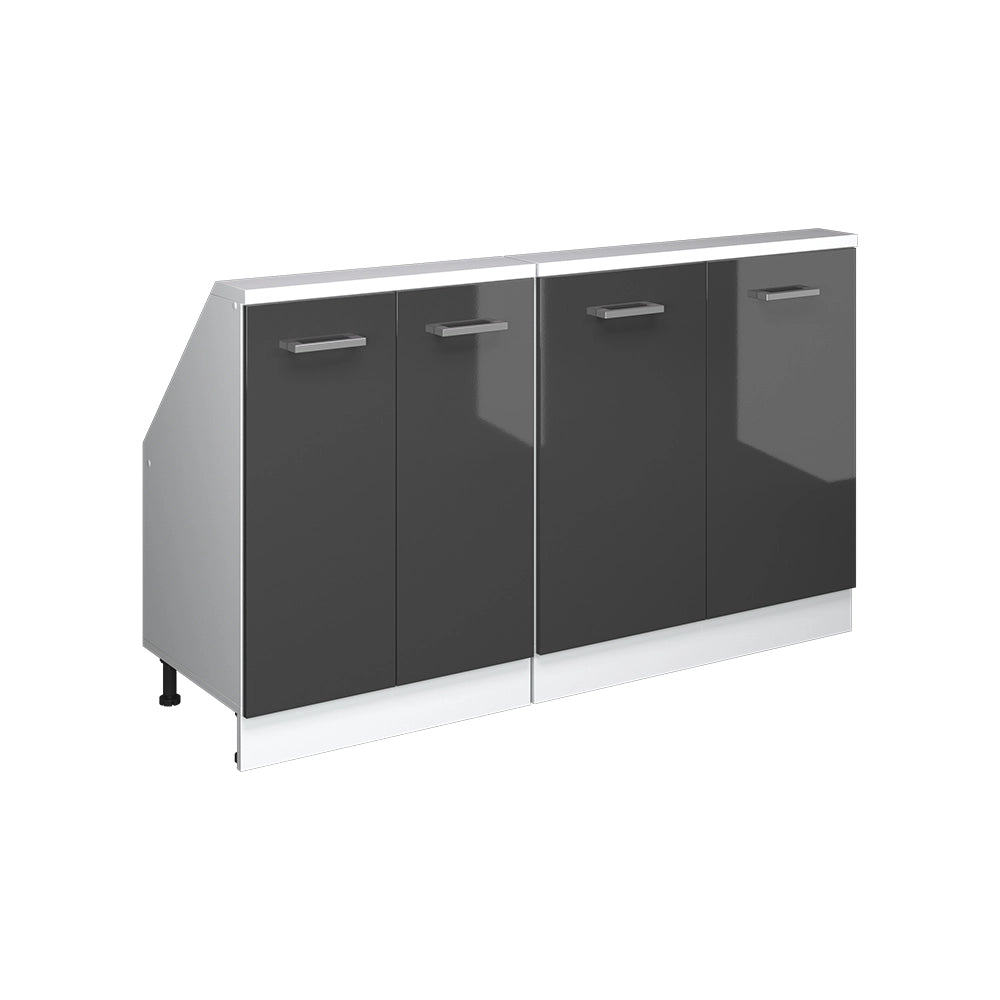Set di mobili sottotetto Rion Antracite lucido/Bianco Set di 2 Vicco