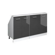 Set di mobili sottotetto Rion Antracite lucido/Bianco Set di 2 Vicco